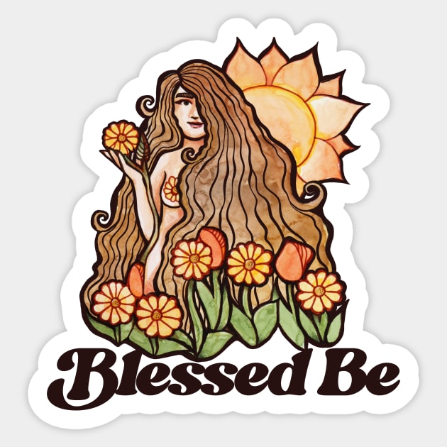 Blessed Be Goddess Sticker by bubbsnugg